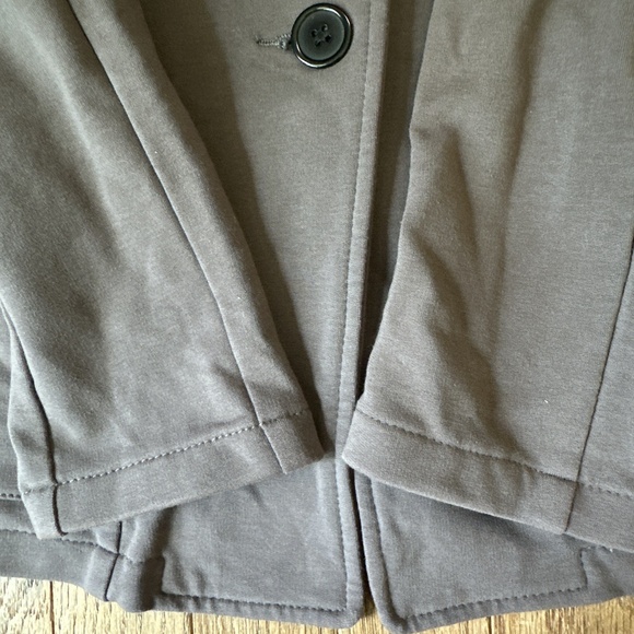 Anthropologie Piko 1988 Gray Blazer L Cotton Casual‎ 3-Button Chic - Picture 5 of 9